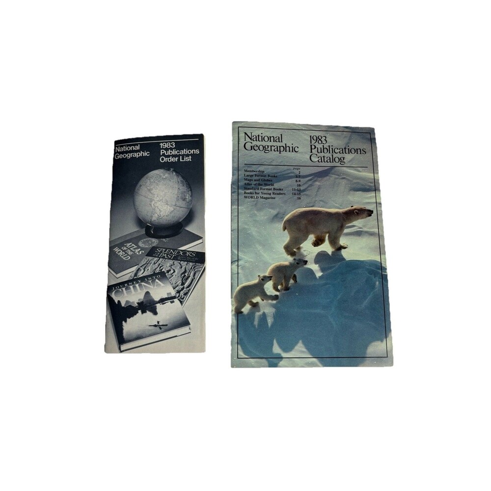 Vintage 1983 National Geographic Society Publications Catalog And Order Booklet